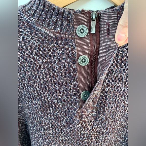 NWT Point Zero Black Label Men’s 1/4 Zip with buttons Knit Sweater, Size XL. - Picture 3 of 5